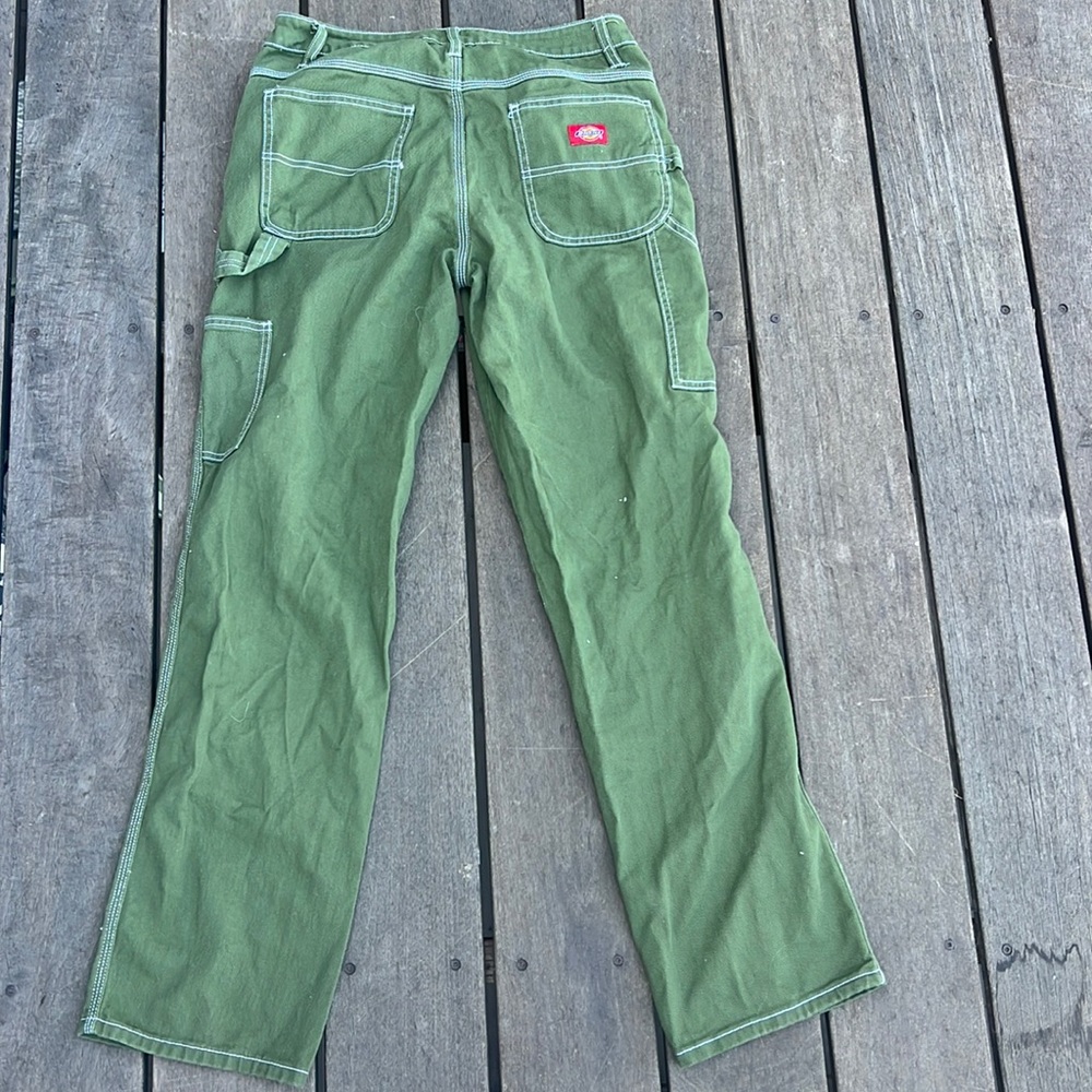 Dickies green wide leg cargo pant